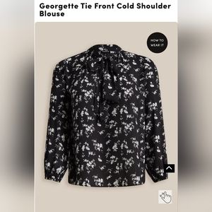 NWT Torrid Cold Shoulder Black Blouse